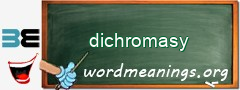 WordMeaning blackboard for dichromasy